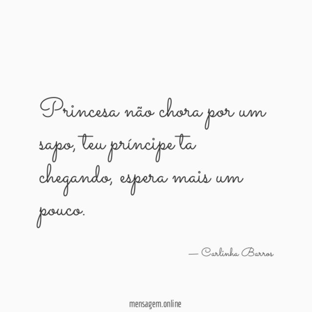 Princesa não chora por um sapo