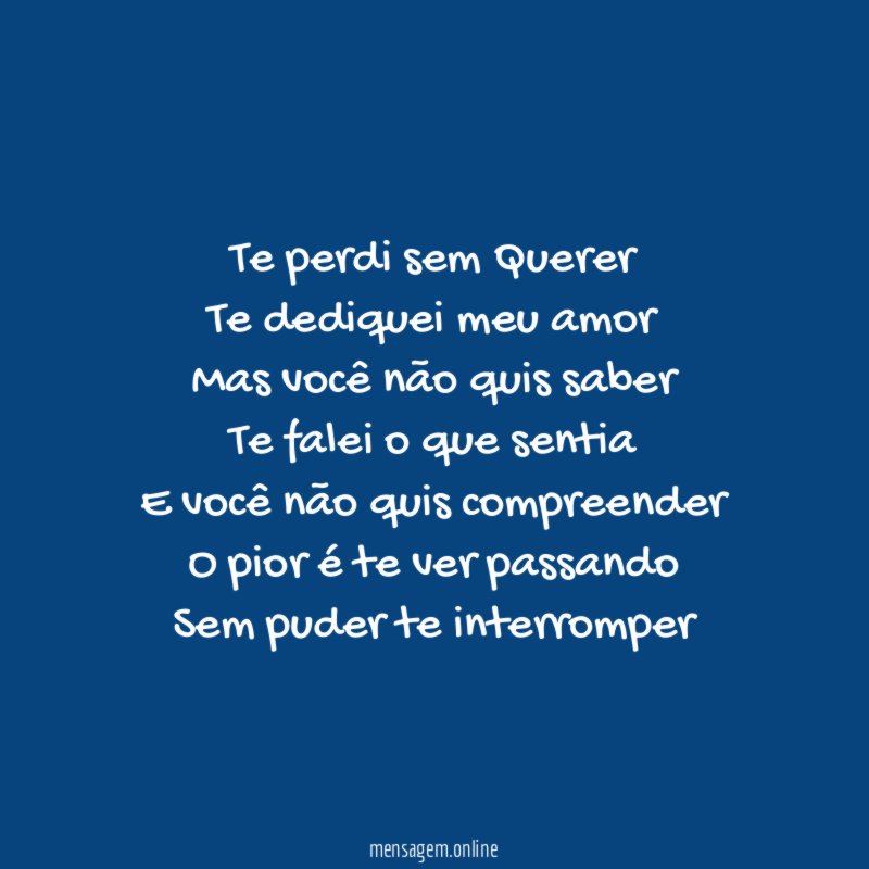 Te perdi sem Querer