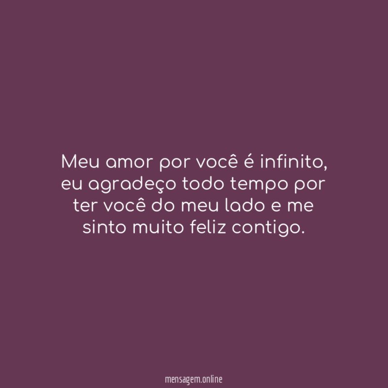 Meu amor por você é infinito