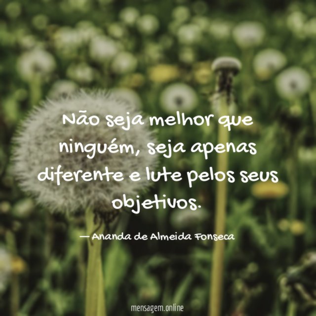Não seja melhor que ninguém