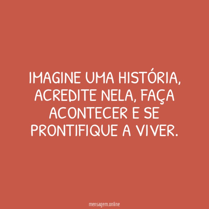 Imagine uma história