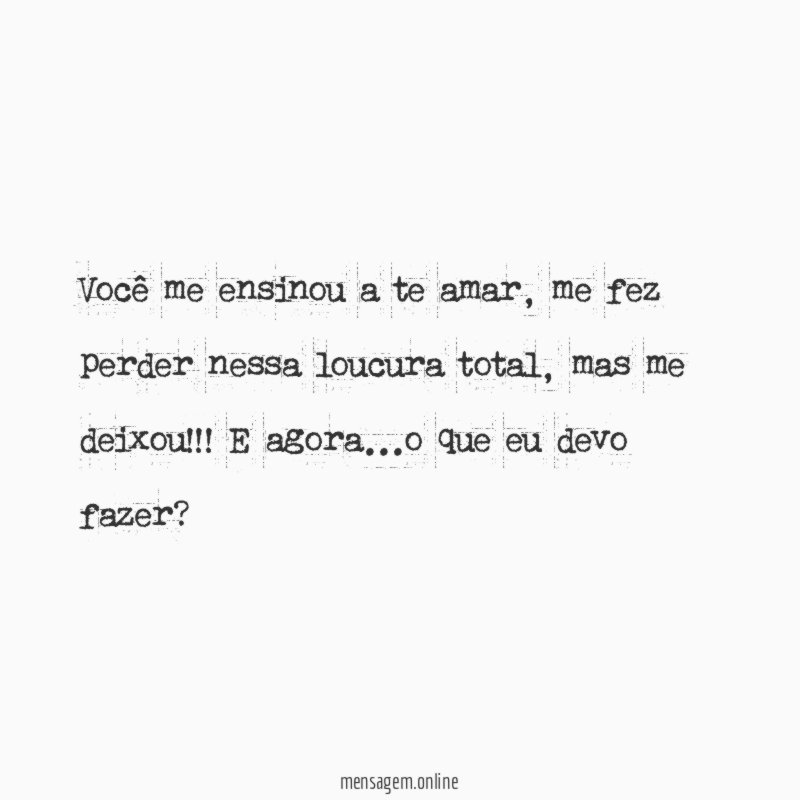Você me ensinou a te amar