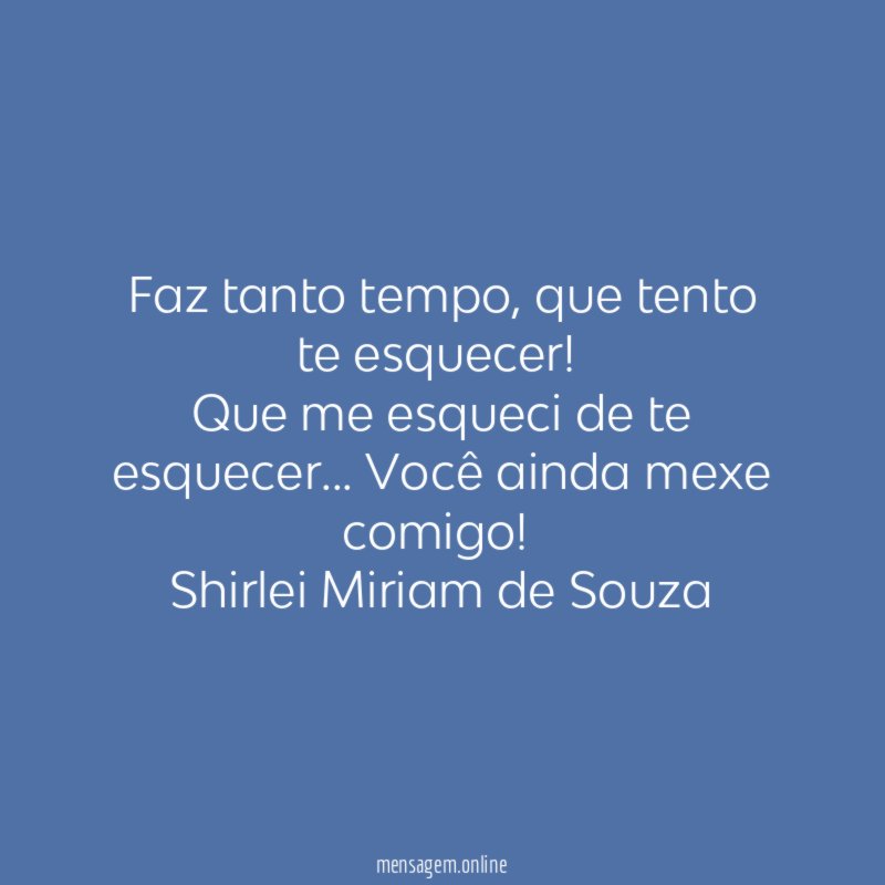Faz tanto tempo