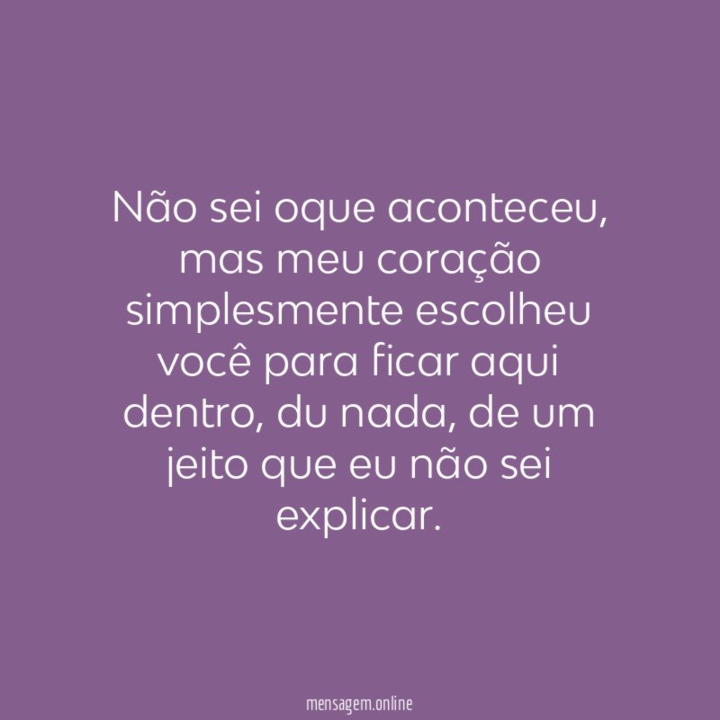 Não sei oque aconteceu