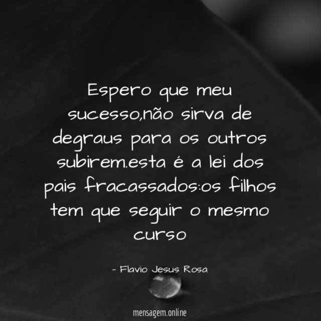 espero que meu sucesso