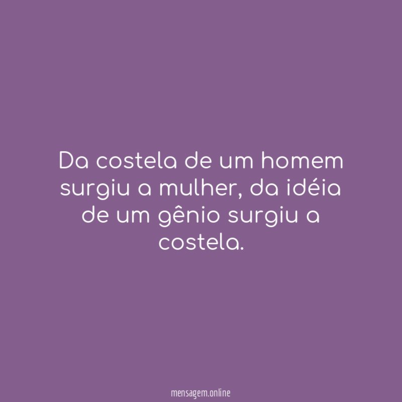 Da costela de um homem surgiu a mulher