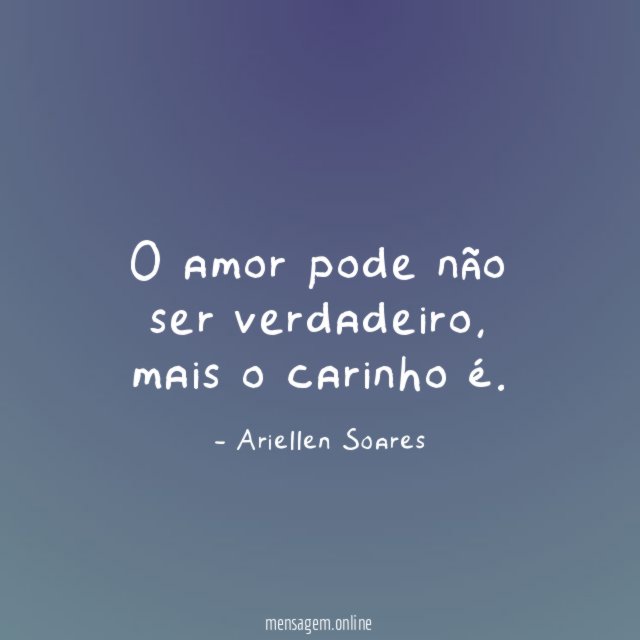 O amor pode não ser verdadeiro