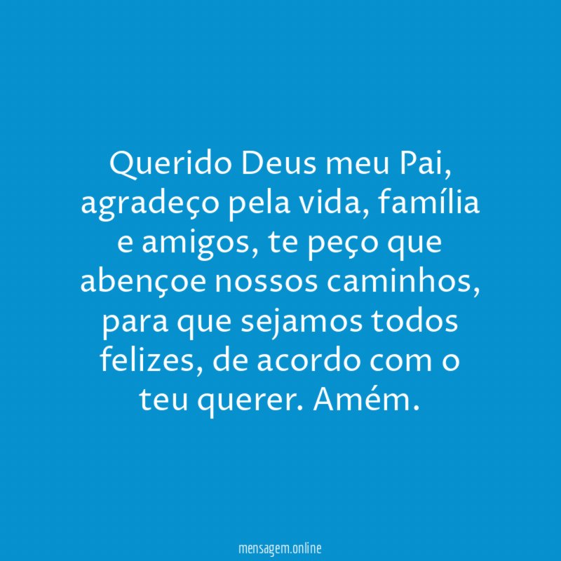 Querido Deus meu Pai