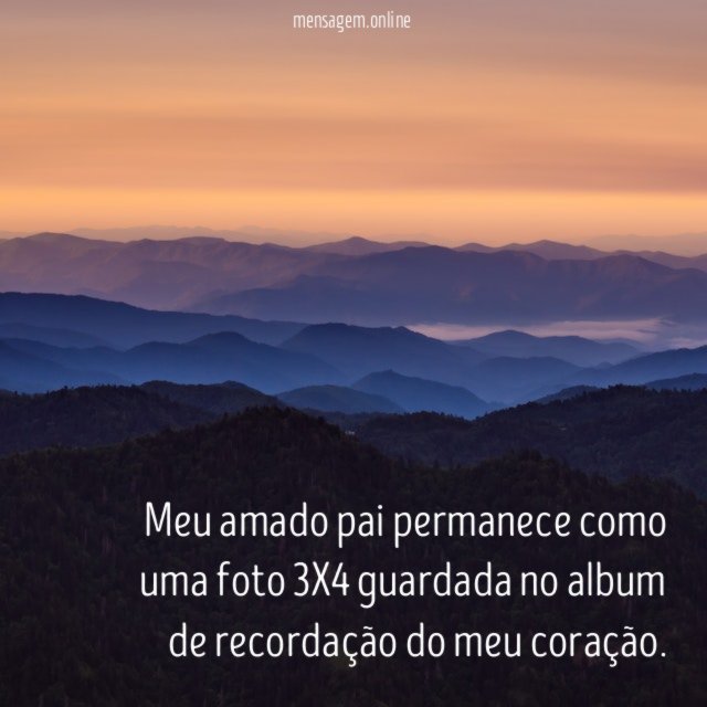 Meu amado pai permanece como uma foto 3X4