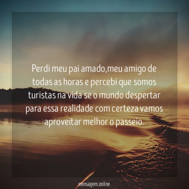 Perdi meu pai amado