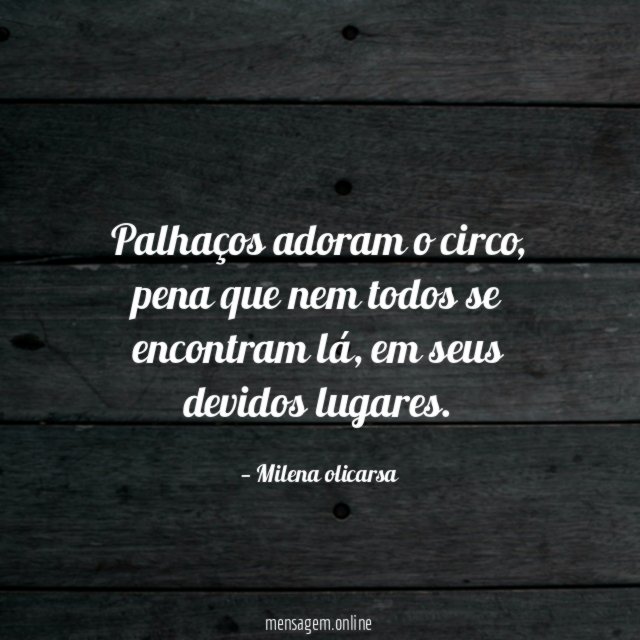 Palhaços adoram o circo