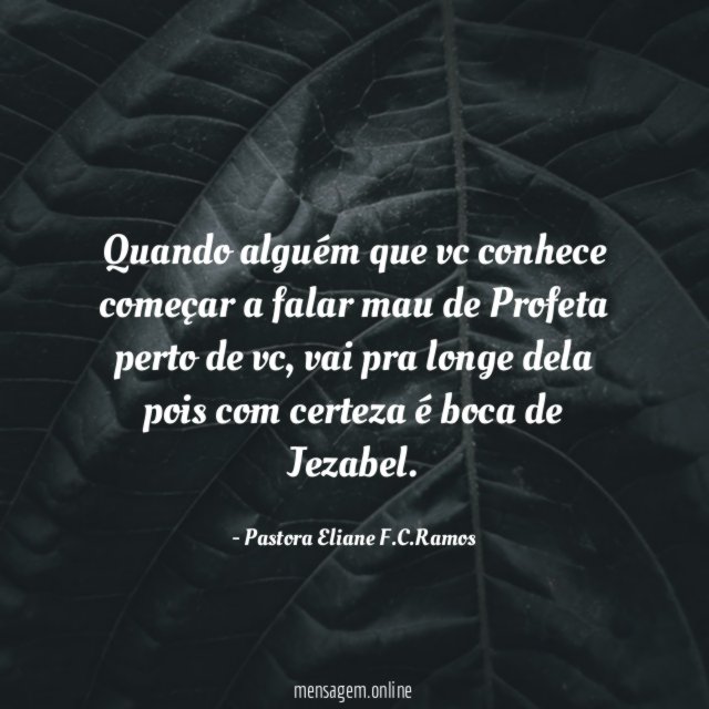 Quando alguém que vc conhece começar a falar