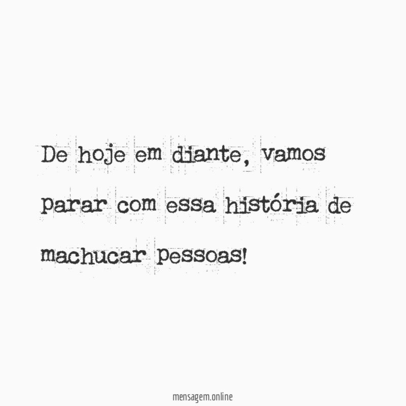 De hoje em diante