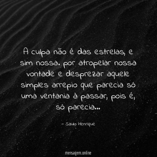 A culpa não é das estrelas