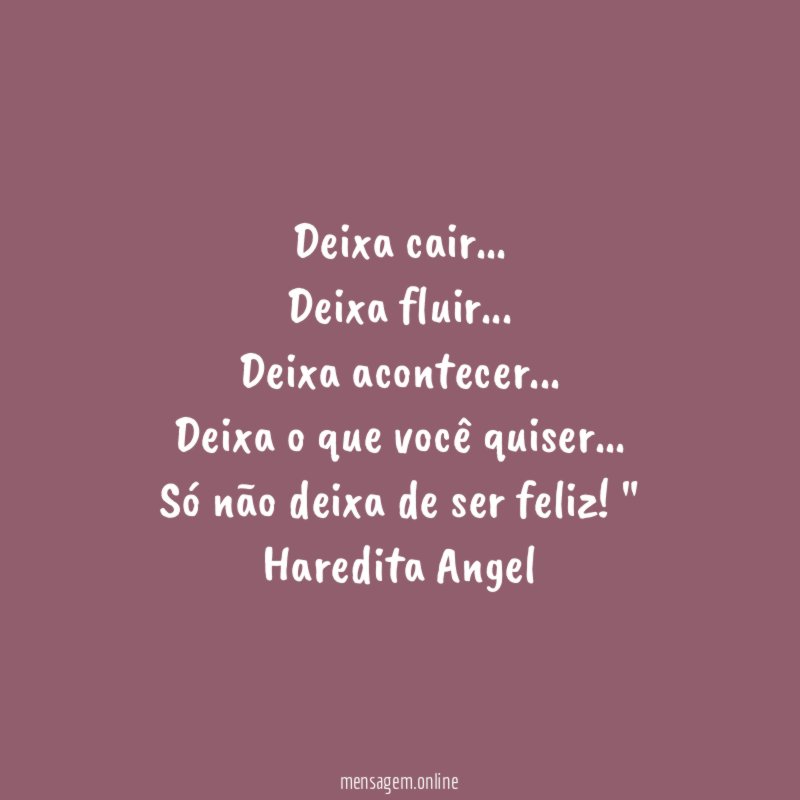 "Deixa cair