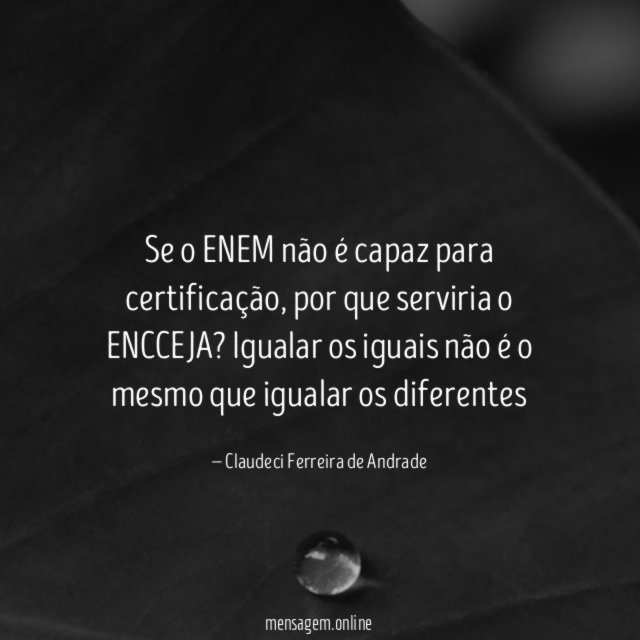 Se o ENEM não é capaz para certificação