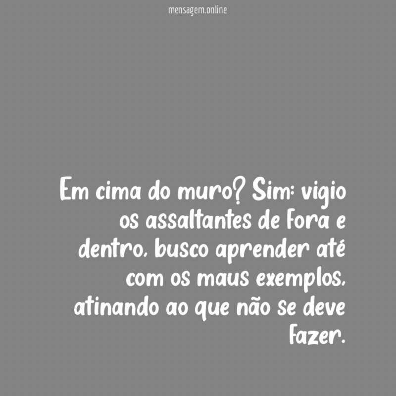 Em cima do muro