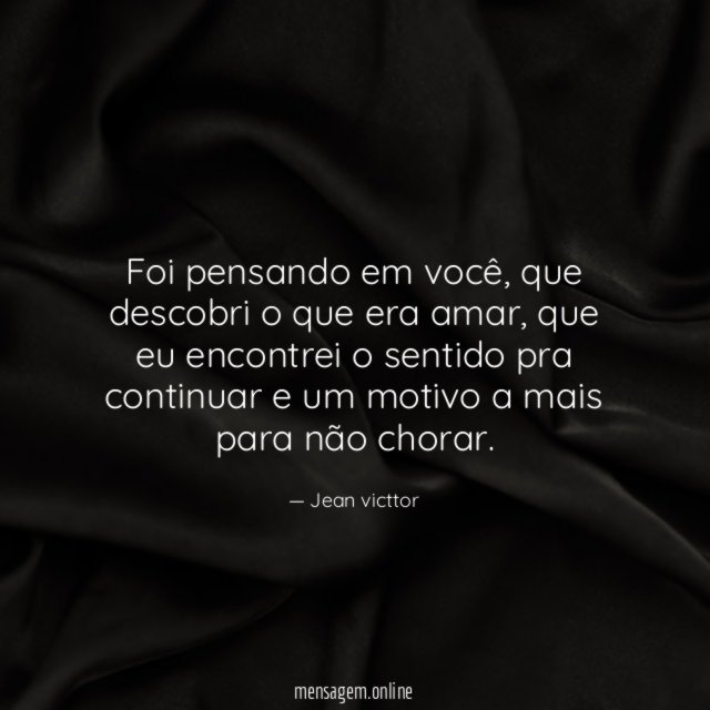 Foi pensando em você