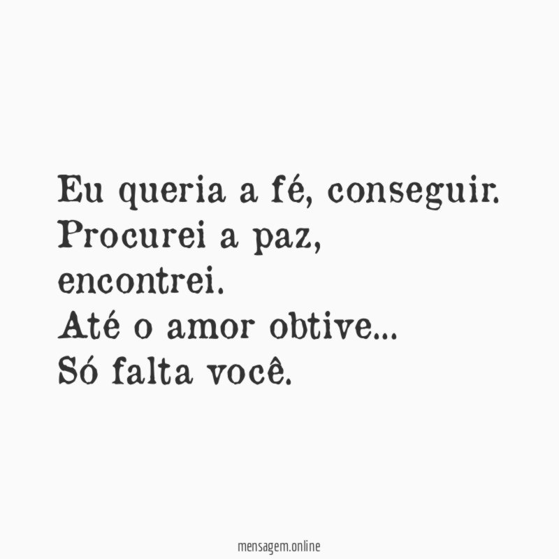 Eu queria a fé