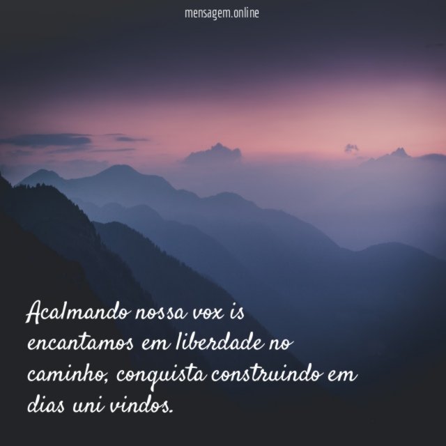 Acalmando nossa vox is encantamos em liberdade no caminho