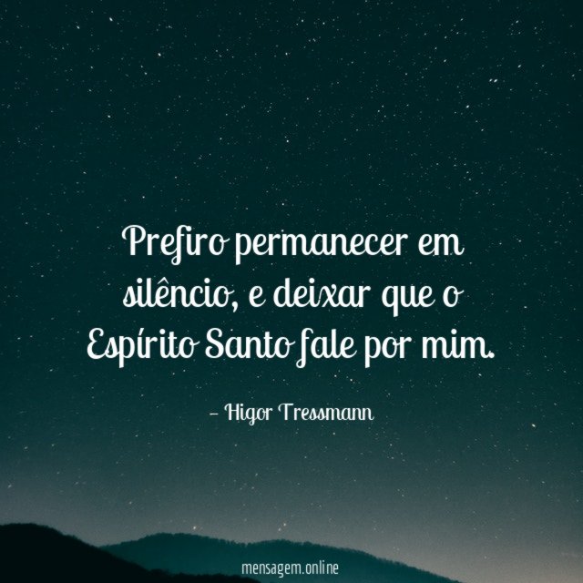 Prefiro permanecer em silêncio