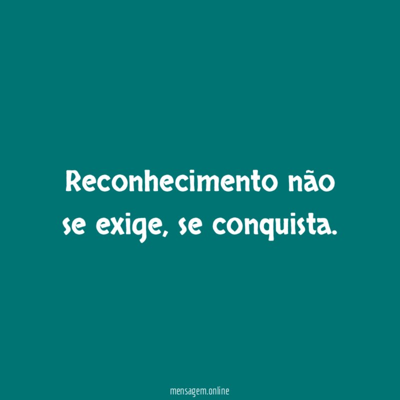 Reconhecimento não se exige