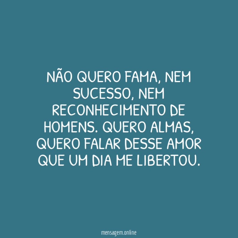 Não quero fama