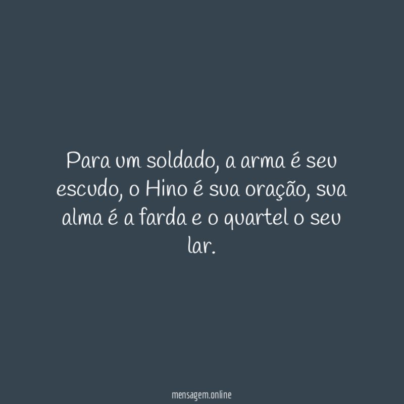 Para um soldado