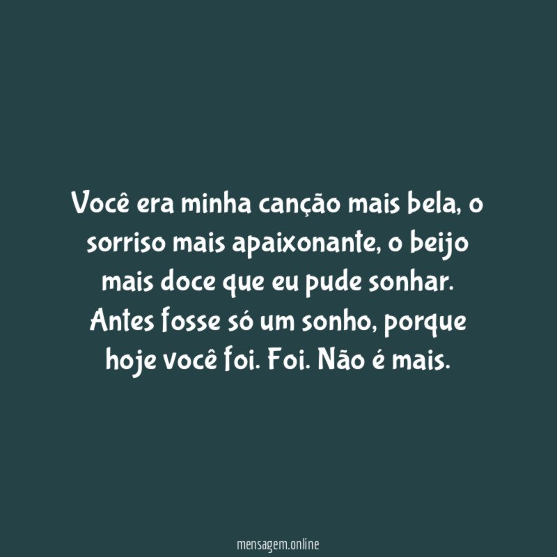 Você era minha canção mais bela