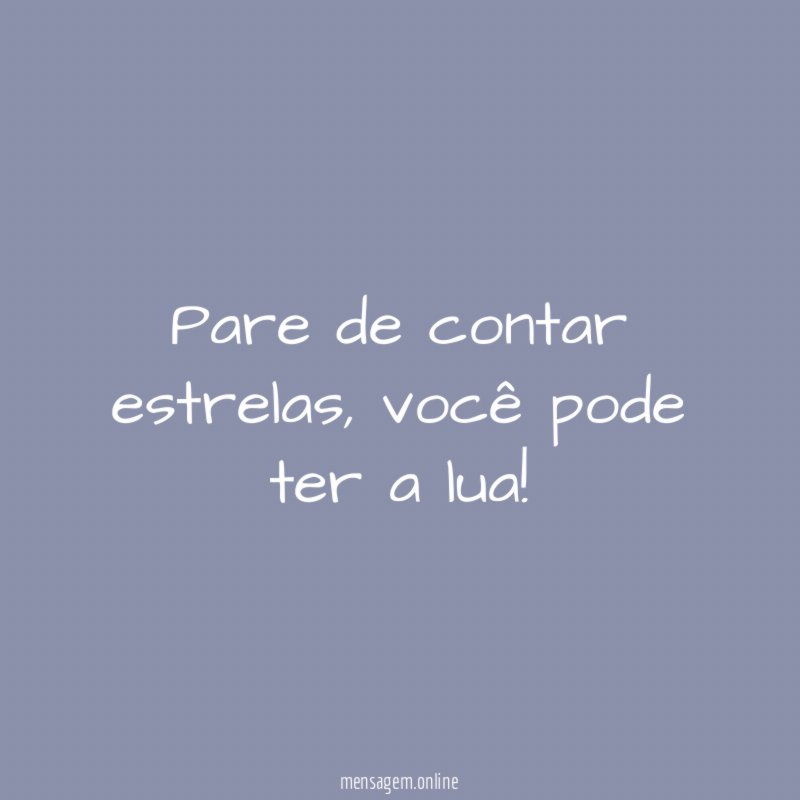 Pare de contar estrelas