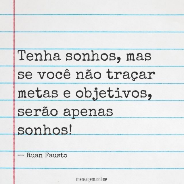 Tenha sonhos