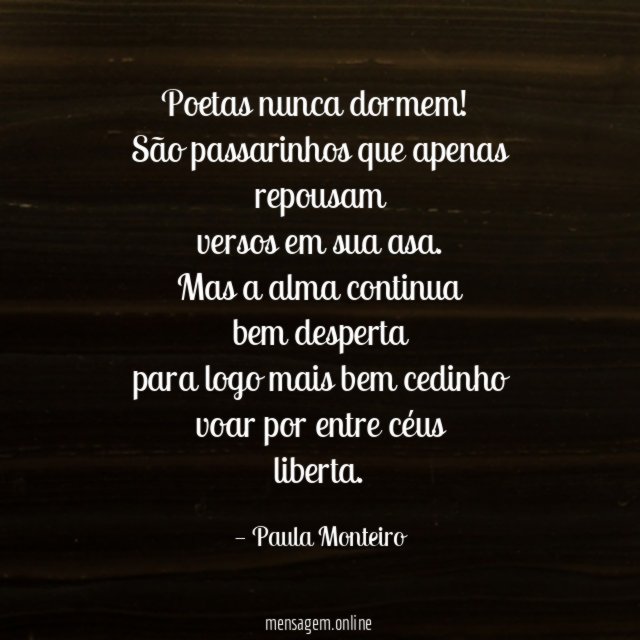Poetas nunca dormem