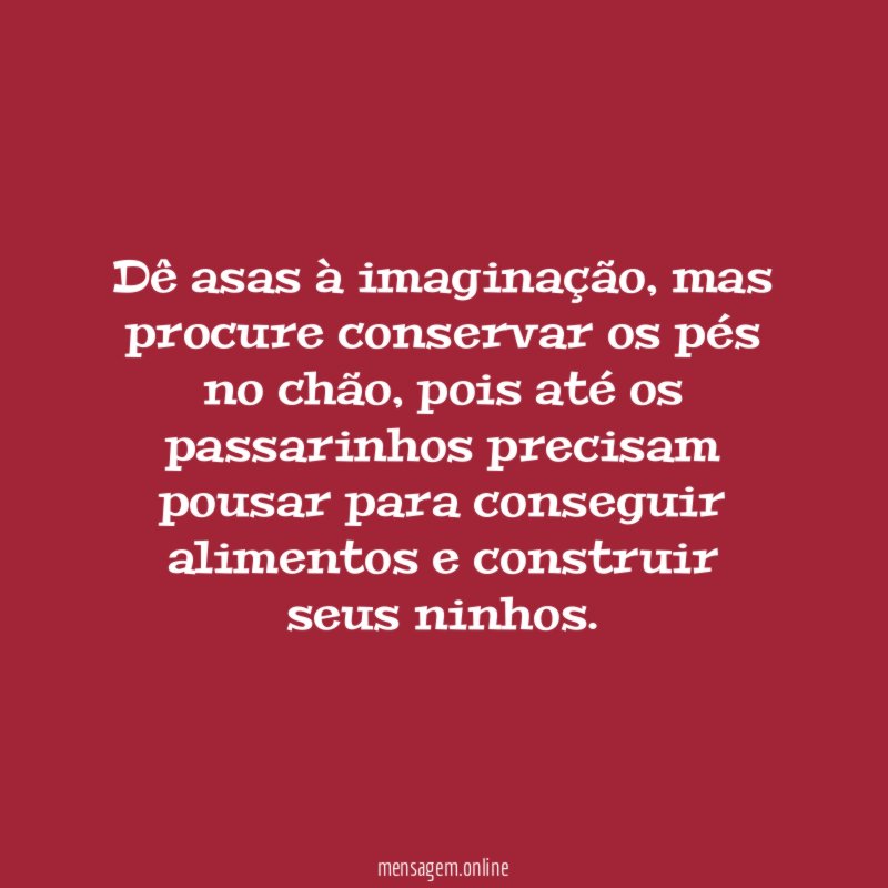Dê asas à imaginação