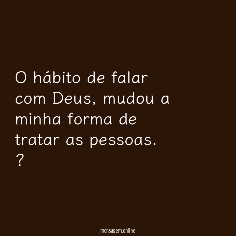 O hábito de falar com Deus