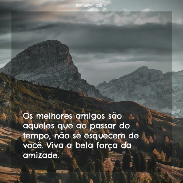Os melhores amigos são aqueles que ao passar do tempo