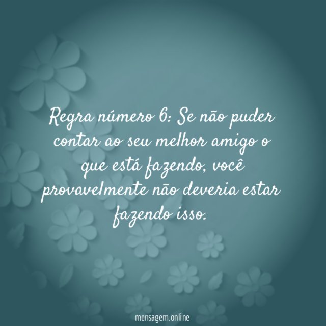 Regra número 6