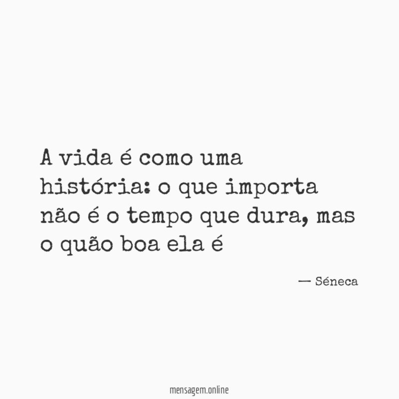 A vida é como uma história