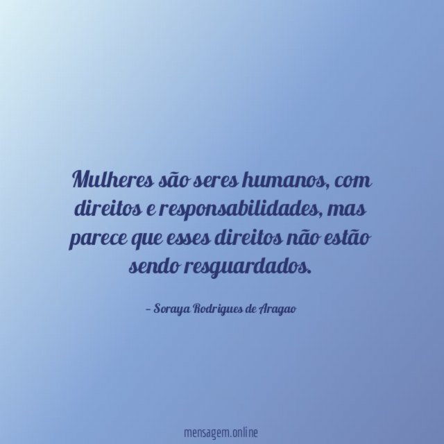 Mulheres são seres humanos