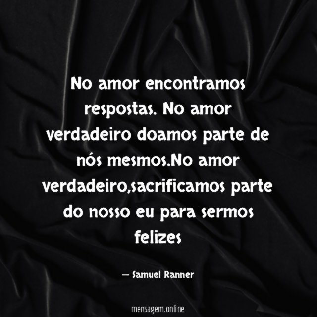 No amor encontramos respostas