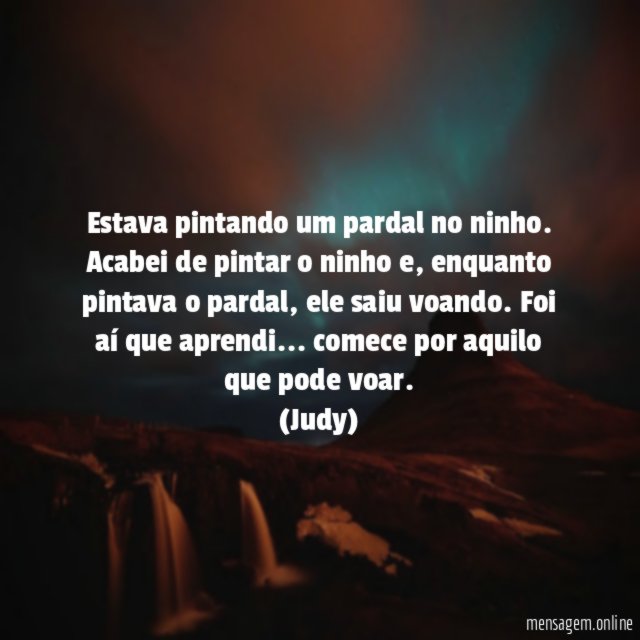 Estava pintando um pardal no ninho
