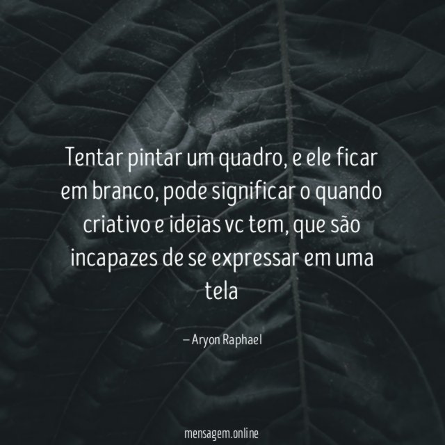 tentar pintar um quadro