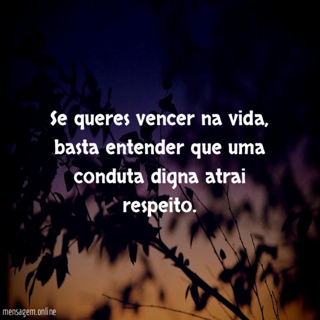 Se queres vencer na vida