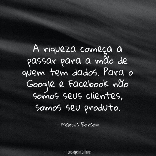 A riqueza começa a passar para a mão