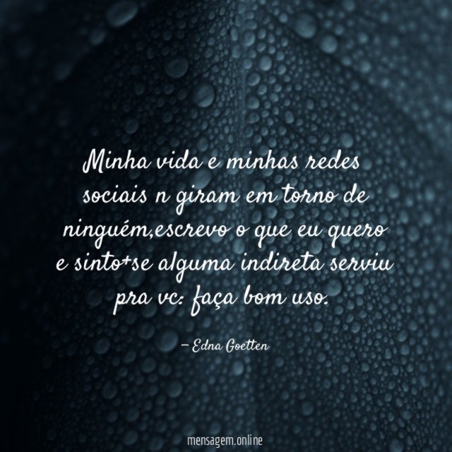 Minha vida e minhas redes sociais n giram