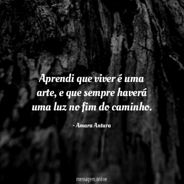 Aprendi que viver é uma arte