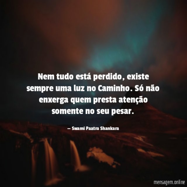 Nem tudo está perdido