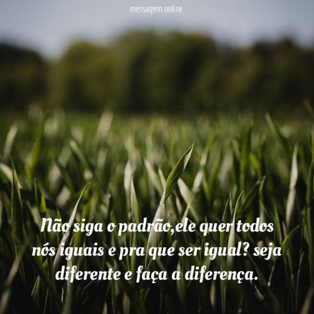 Não siga o padrão