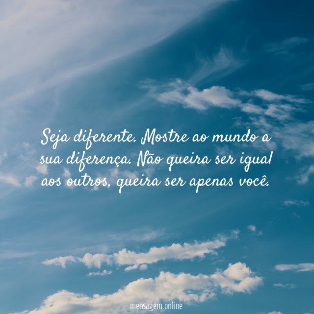 Seja diferente