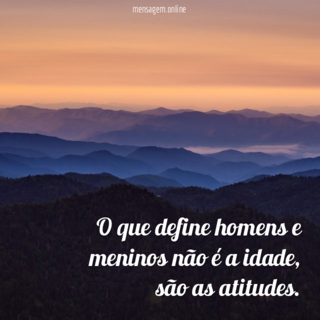 O que define homens e meninos não é a idade