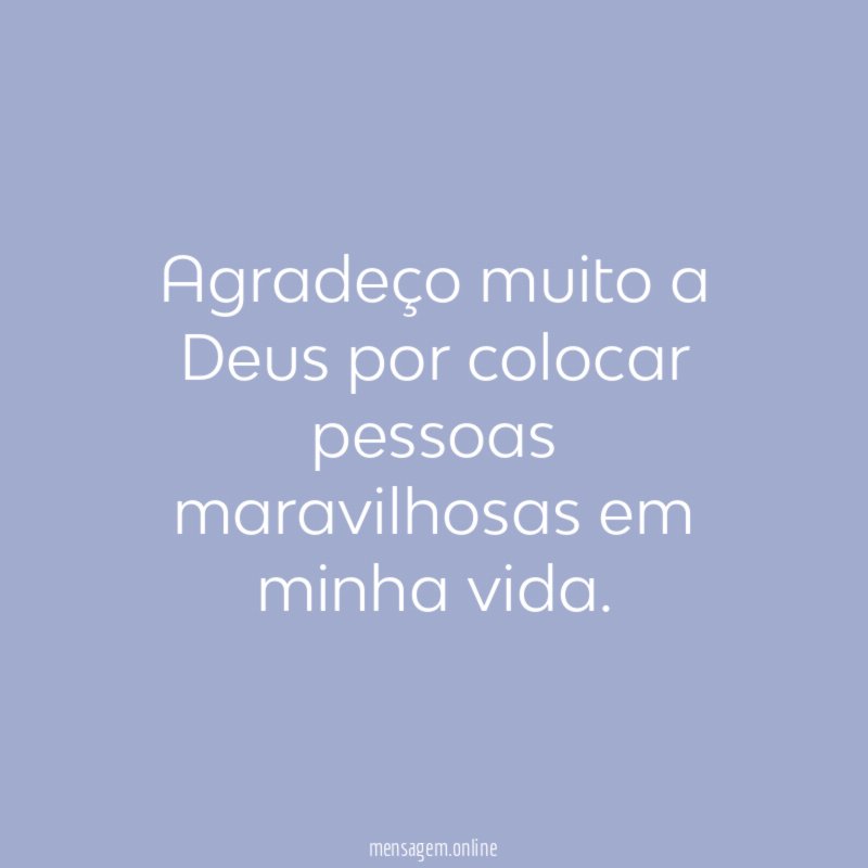 Agradeço muito a Deus por colocar pessoas maravilhosas em minha vida